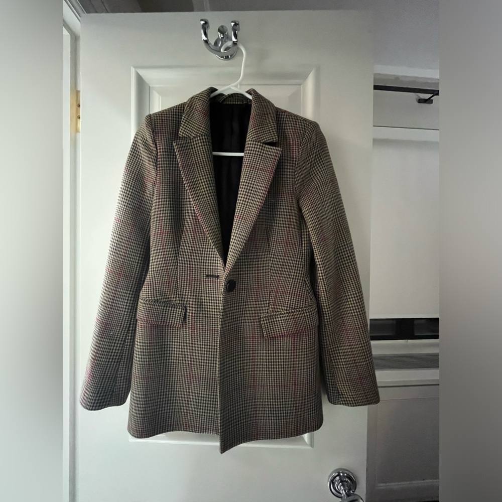 & Other Stories Brown Plaid Blazer
